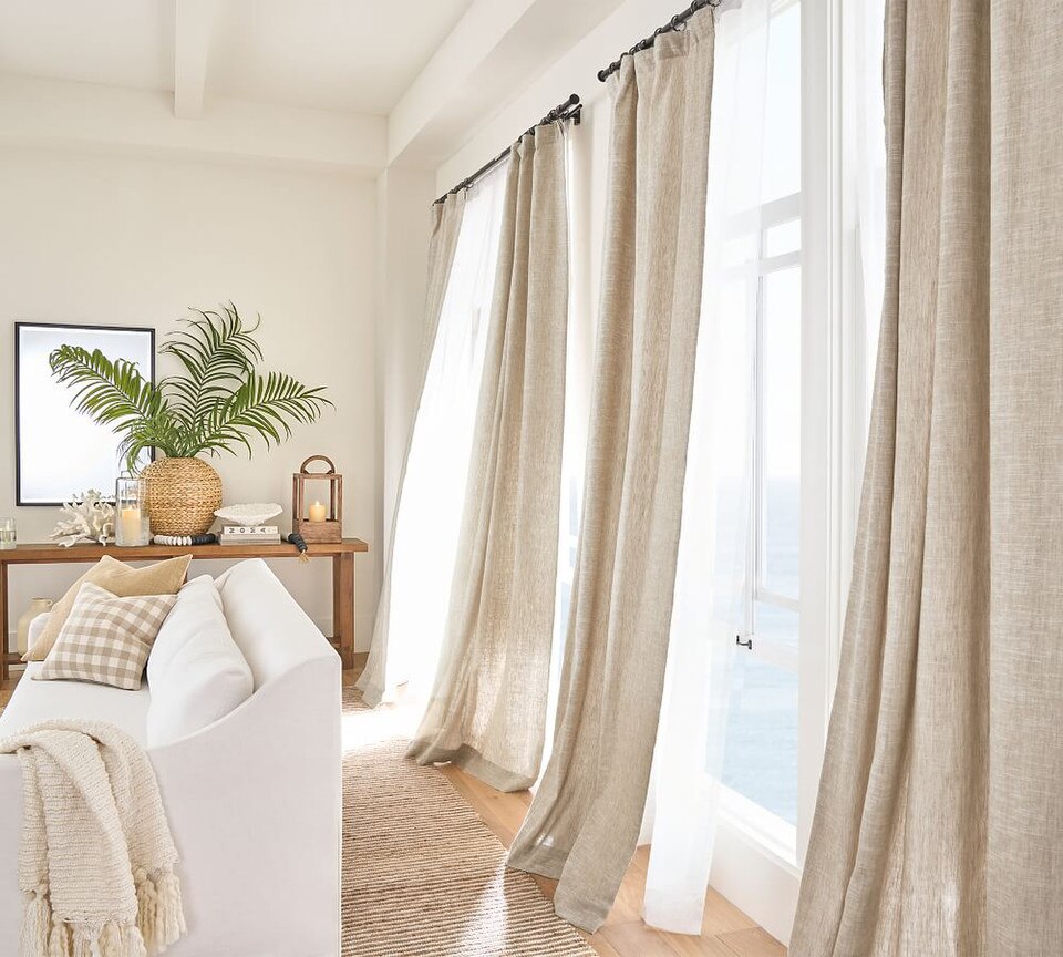 Pottery Barn Emery Linen Curtains