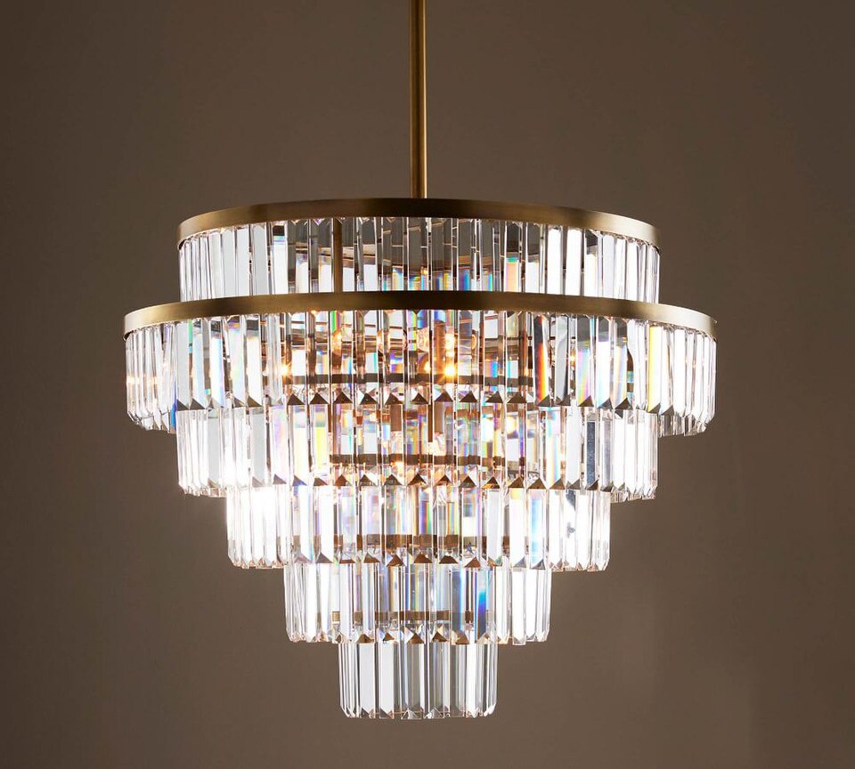 Best HD Pictures about  Pottery Barn Crystal Chandelier  with No AI Images