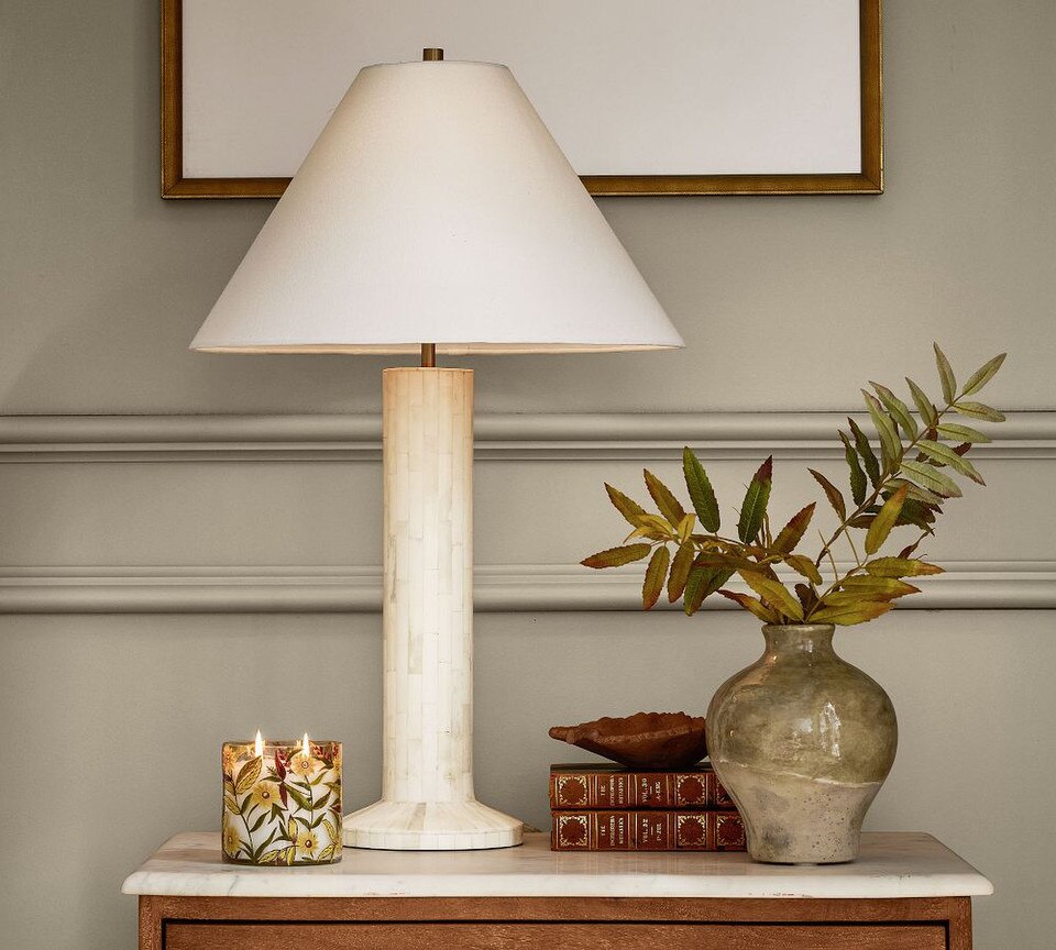 Hand Painted Flower Candle