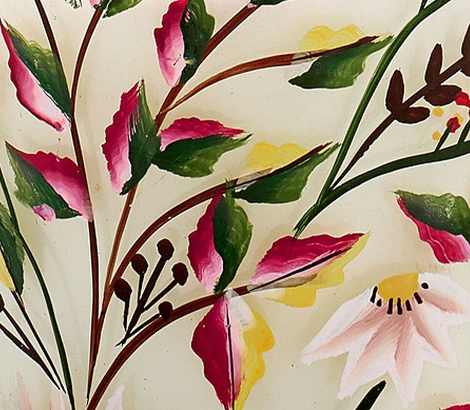 Hand Painted Flower Candle