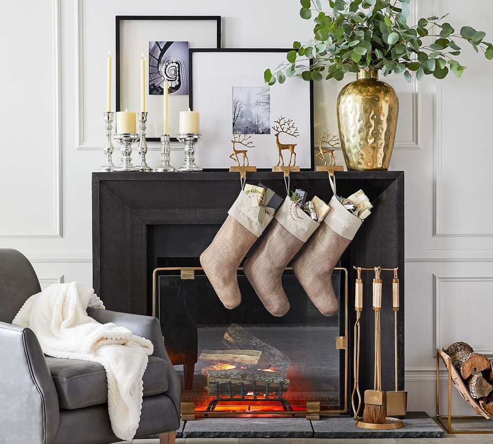 Pottery Barn Reindeer Stocking Holder